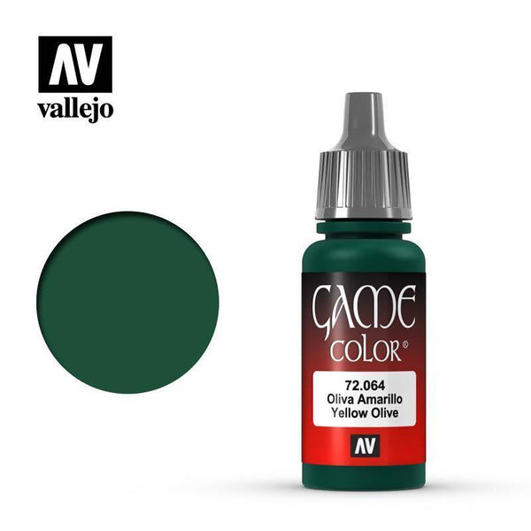 Vallejo 72064 Game Color - Yellow Olive 17 ml Acrylic Paint - Gap Games