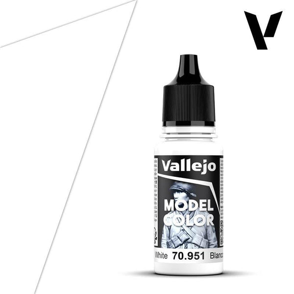 Vallejo Model Colour #001 - White - 18 ml Matt Acrylic Paint - Gap Games