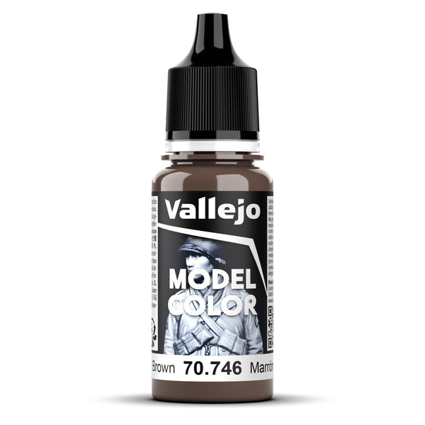 Vallejo Model Colour #016 - Chestnut Brown - 18 ml Matt Acrylic Paint - Gap Games