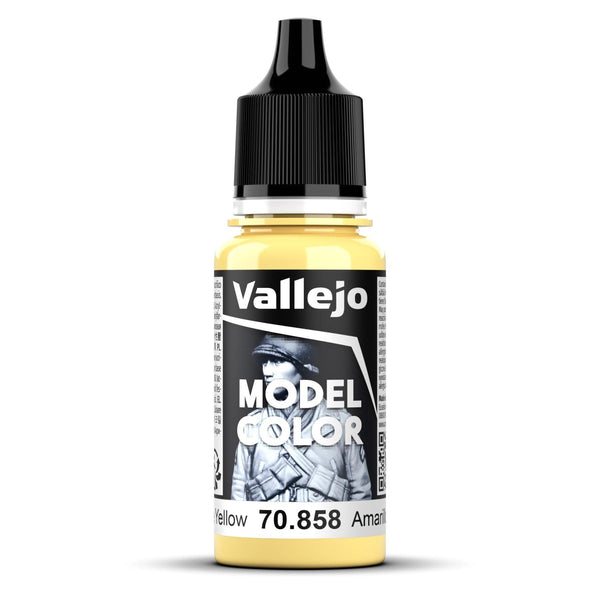 Vallejo Model Colour #023 - Ice Yellow - 18 ml Matt Acrylic Paint - Gap Games