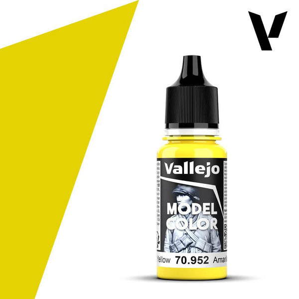 Vallejo Model Colour #025 - Lemon Yellow - 18 ml Matt Acrylic Paint - Gap Games