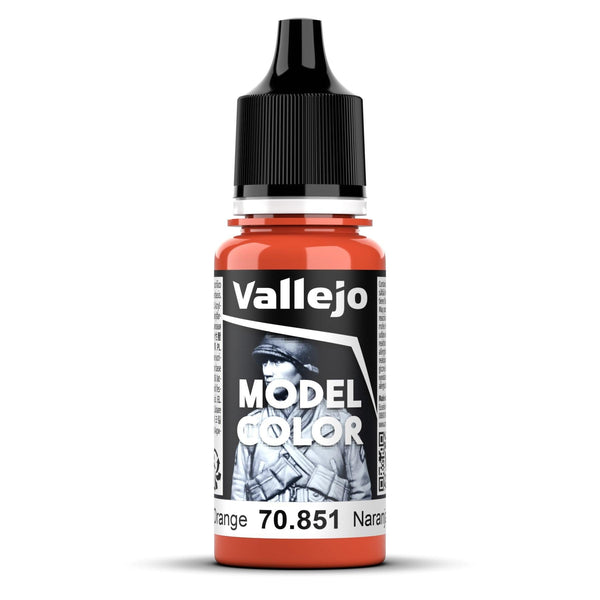 Vallejo Model Colour #030 - Bright Orange - 18 ml Matt Acrylic Paint - Gap Games