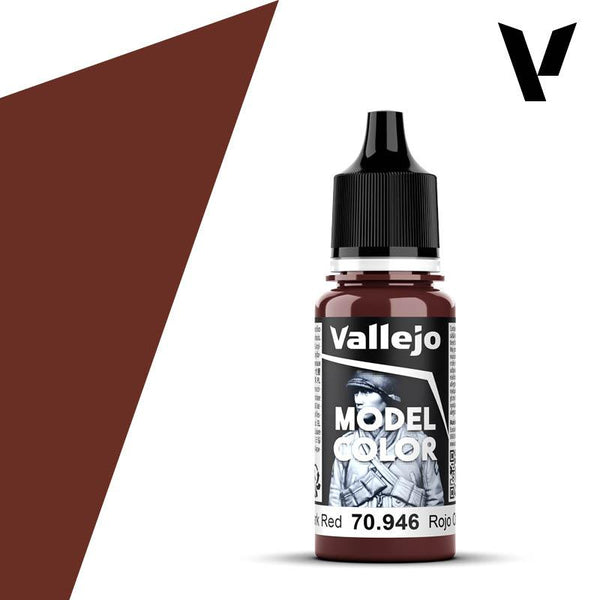 Vallejo Model Colour #040 - Dark Red - 18 ml Matt Acrylic Paint - Gap Games