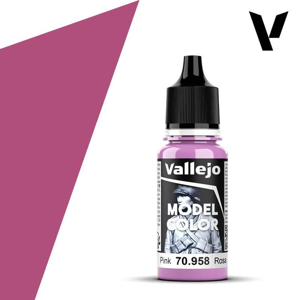 Vallejo Model Colour #043 - Pink - 18 ml Matt Acrylic Paint - Gap Games