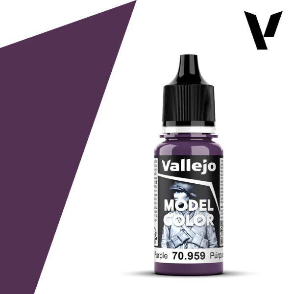 Vallejo Model Colour #047 - Purple - 18 ml Matt Acrylic Paint - Gap Games