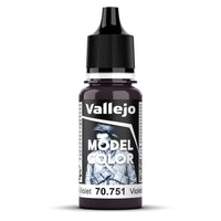 Vallejo Model Colour #054 - Black Violet - 18 ml Matt Acrylic Paint - Gap Games