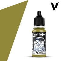 Vallejo Model Colour #120 - Dark Yellow - 18 ml Matt Acrylic Paint - Gap Games