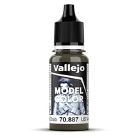 Vallejo Model Colour #122 - US Olive Drab - 18 ml Matt Acrylic Paint - Gap Games