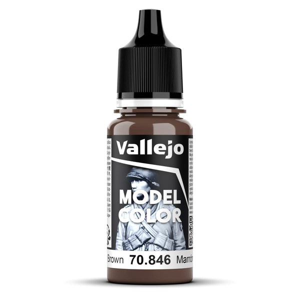 Vallejo Model Colour #154 - Mahogany Brown - 18 ml Matt Acrylic Paint - Gap Games