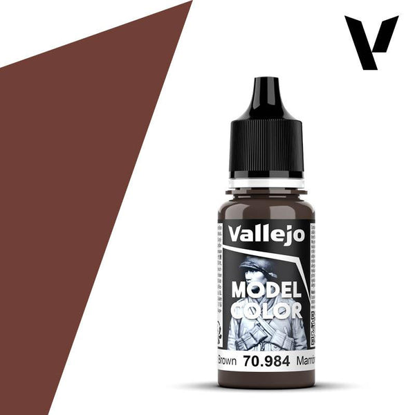 Vallejo Model Colour #155 - Flat Brown - 18 ml Matt Acrylic Paint - Gap Games