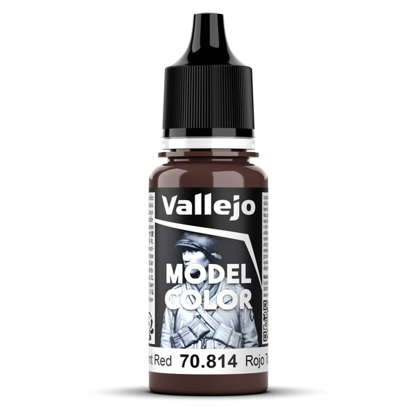 Vallejo Model Colour #163 - Burnt Red - 18 ml Matt Acrylic Paint - Gap Games