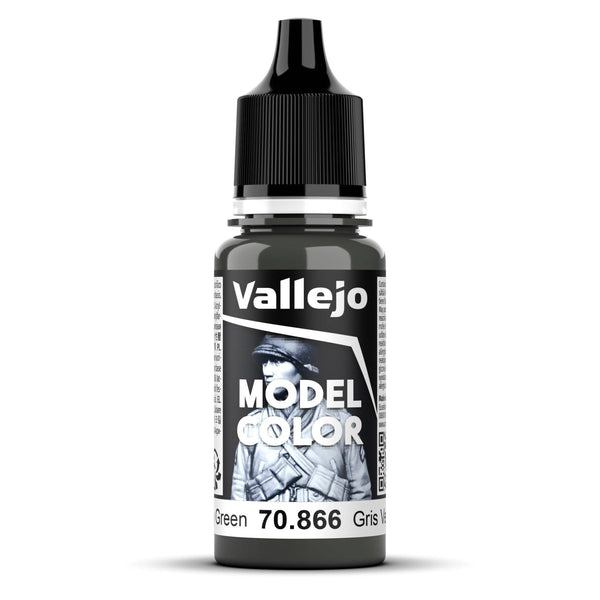 Vallejo Model Colour #184 - Grey Green - 18 ml Matt Acrylic Paint - Gap Games