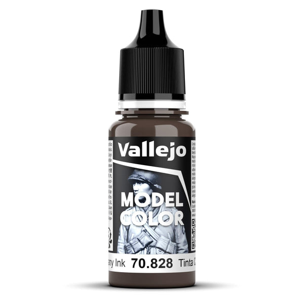 Vallejo Model Colour #193 - Mahogany Ink - 18 ml Transparent Acrylic Paint - Gap Games