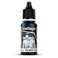 Vallejo Model Colour #204 - Gunmetal Blue - 18 ml Metallic Acrylic Paint - Gap Games