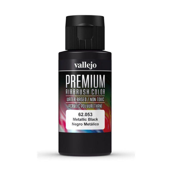 Vallejo Premium Colour - Metallic Black 60 ml - Gap Games
