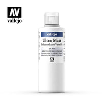 Vallejo Ultra Matt Polyurethane Varnish 200ml - Gap Games