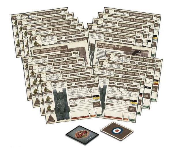 Warlord Games - Achtung Panzer - British Card Bundle - Gap Games