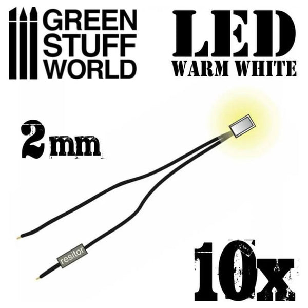 GREEN STUFF WORLD Micro LEDs - Warm White Lights - 2mm (080